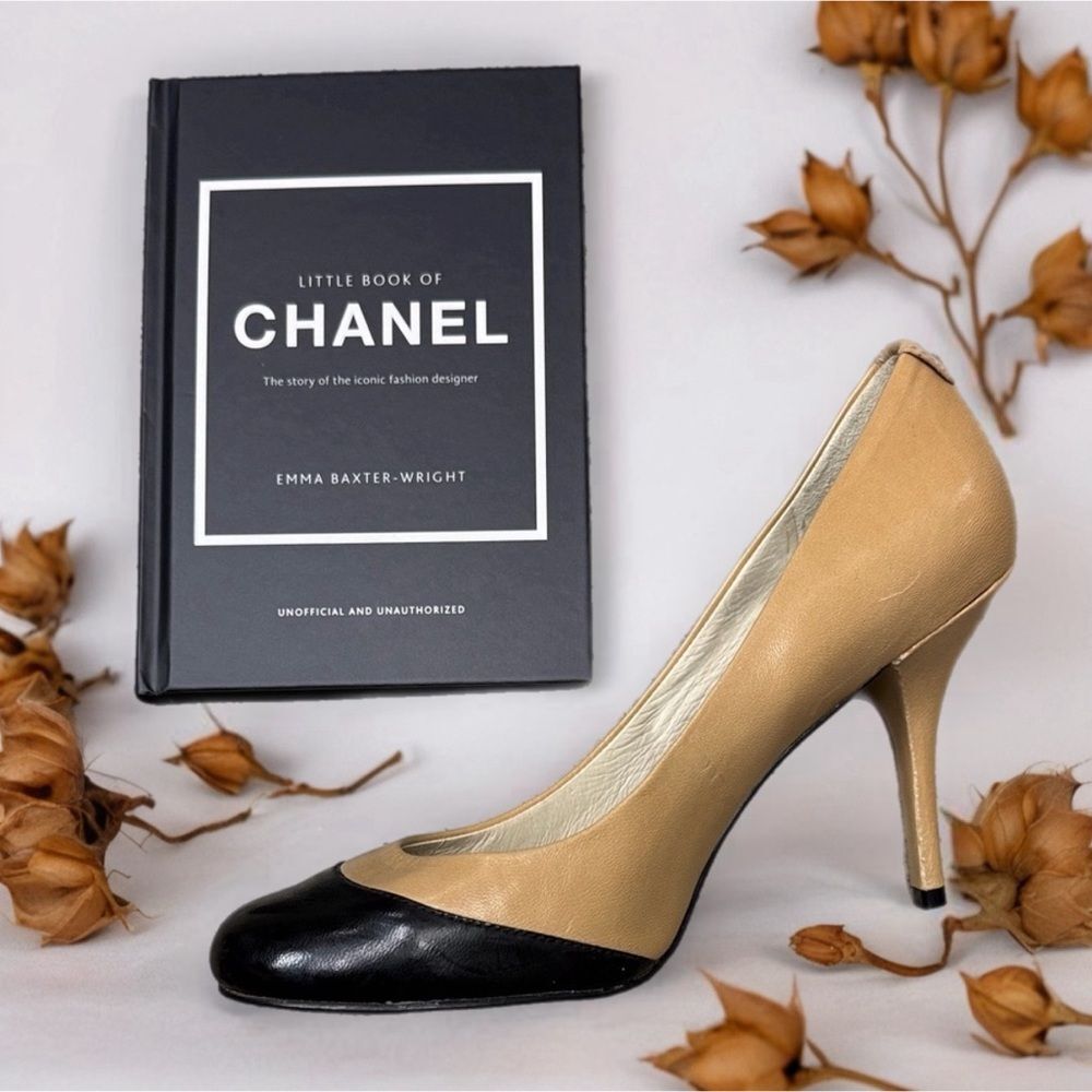 * MICHAEL Michael Kors Pressly cap-toe pumps in black and tan patent leather